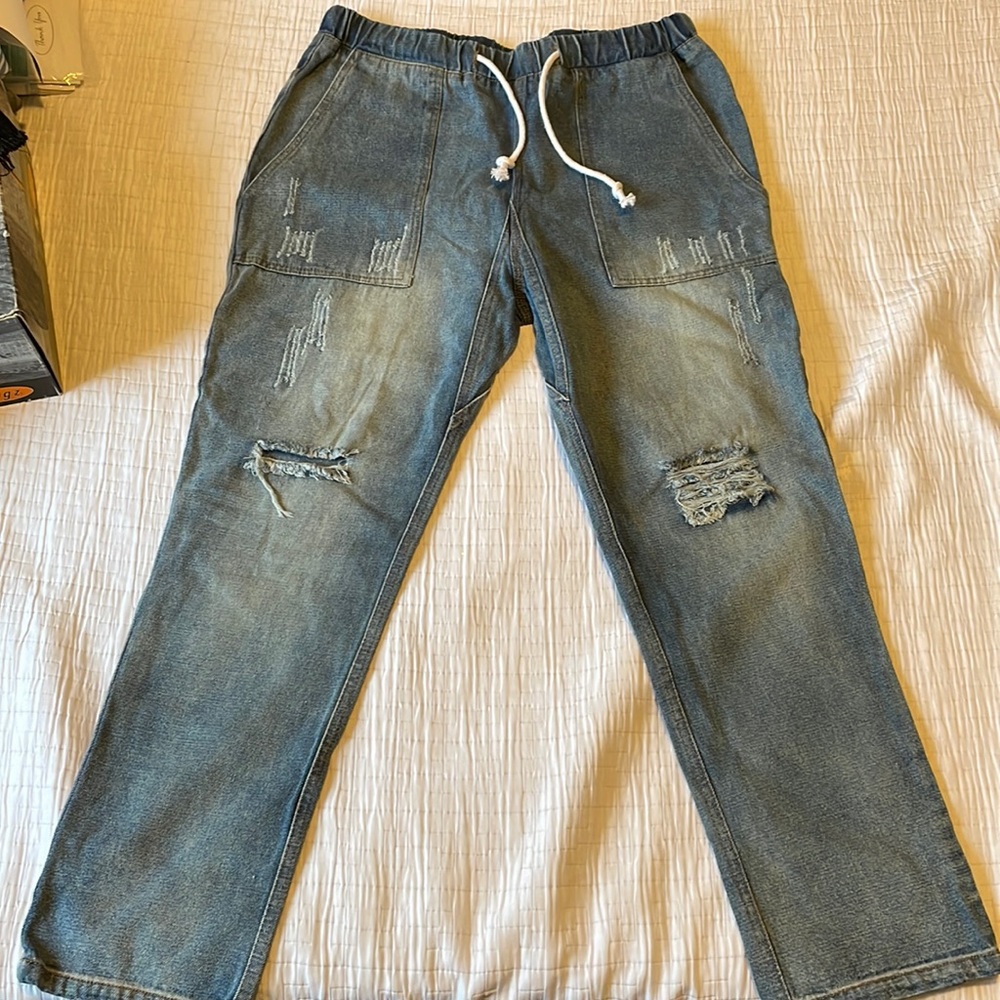 Denim Joggers sz M
